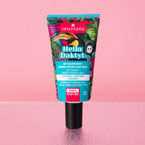 Night Face Cream Mask Hello Daktyl, Orientana, 40ml