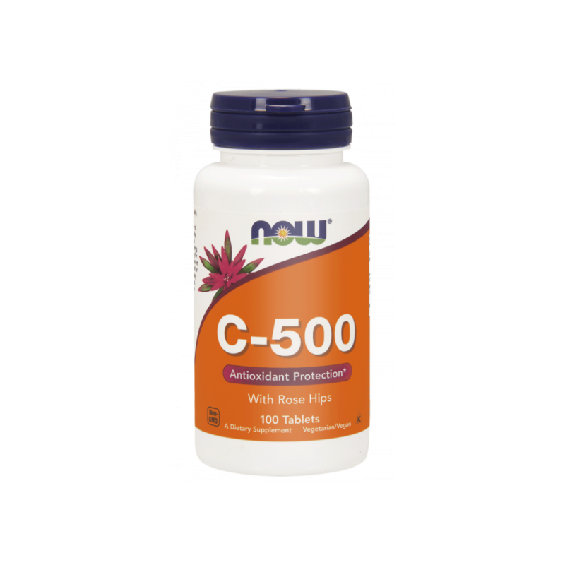 Vitamin C-500 with rosehip, NOW, 100 tablets