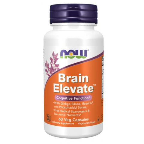 Food supplement Brain Elevate, NOW, 60 capsules