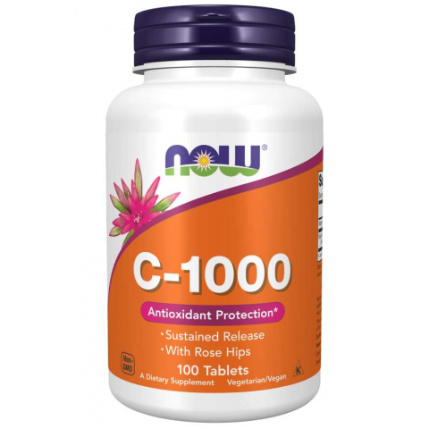 Vitamin C-1000 with rosehips, NOW, 100 tablets