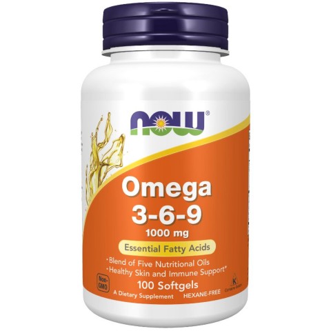 Food supplement Omega 3-6-9, NOW, 1000 mg, 100 capsules