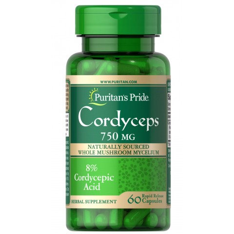 Food supplement Cordyceps, Puritan's Pride, 750mg, 60 capsules