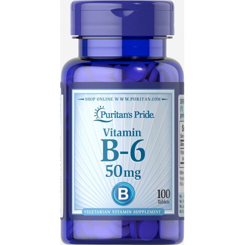 Vitamin B-6, Puritan's Pride, 50mg, 100 tablets