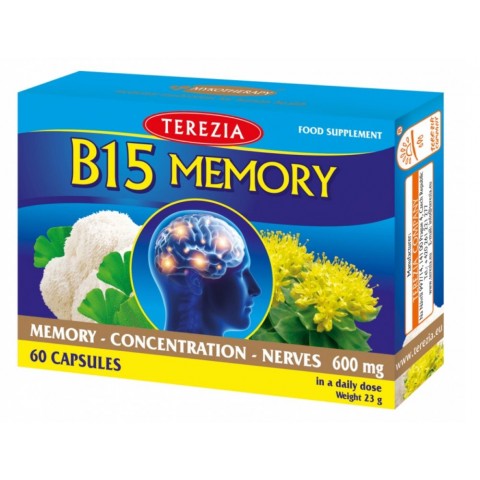 Food supplement for memory B15 Memory, Terezia, 60 capsules