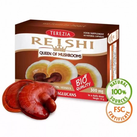 Reishi mushroom 100% Bio, Terezia, 60 capsules