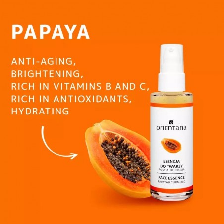 Papaya and Turmeric Facial Essence, Orientana, 50ml