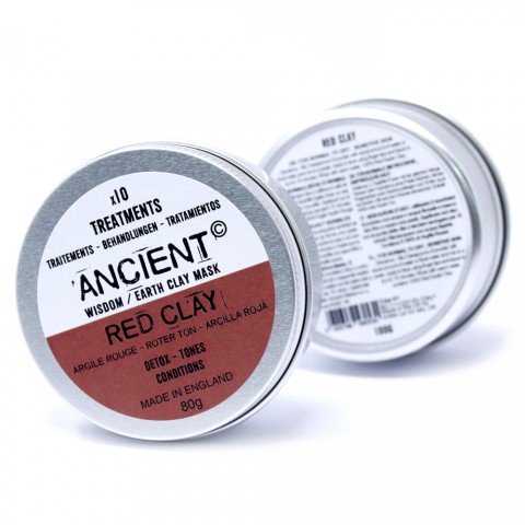 Red clay face and body mask, Ancient, 80g