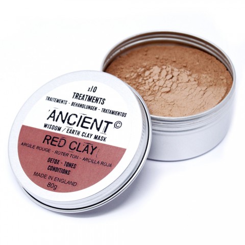 Red clay face and body mask, Ancient, 80g