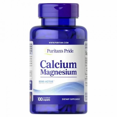 Calcium and Magnesium, Puritan's Pride, 750mg, 100 tablets