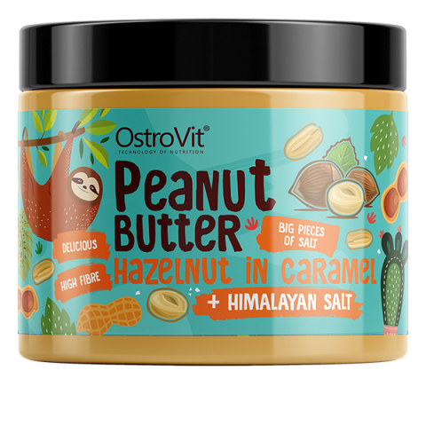 Peanut butter with hazelnuts in caramel and Himalayan salt, OstroVit, 500g