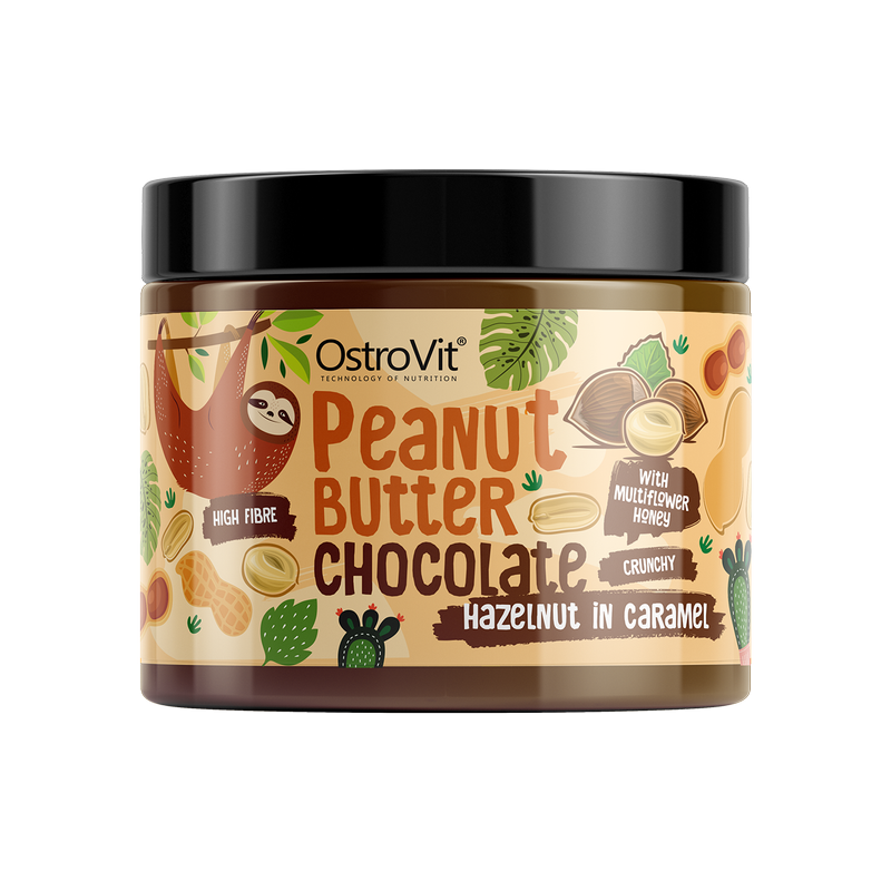 Chocolate peanut butter with caramelised hazelnuts, OstroVit, 500g