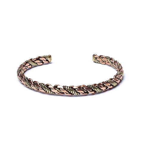 Triple twist bracelet bronze/gold colour