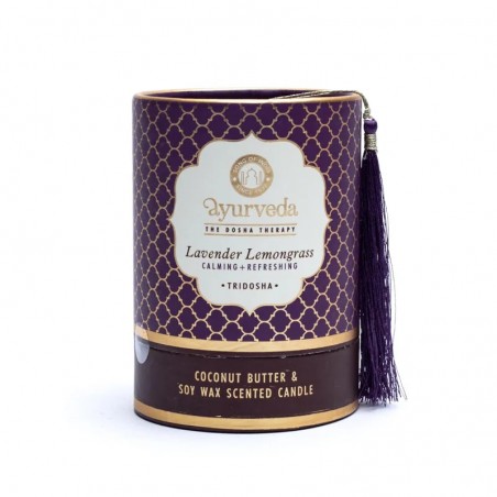 Ayurvedic scented candle Tridosha Lavender Lemongrass, 200g