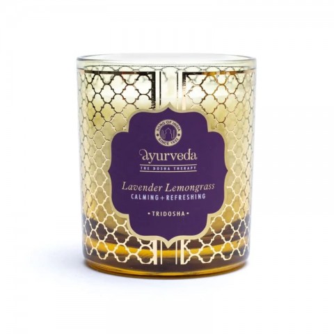 Ayurvedic scented candle Tridosha Lavender Lemongrass, 200g