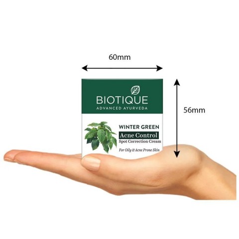 Soothing cream for acne-prone skin with Winter Green BIO, Biotique, 15g