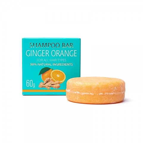 Natural Solid Shampoo Ginger Orange, Saules Fabrika, 60g