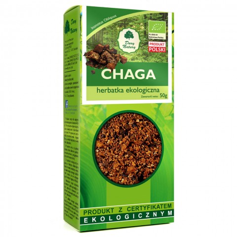 Birch mushroom Chaga, organic tea, Dary Natury, 50g