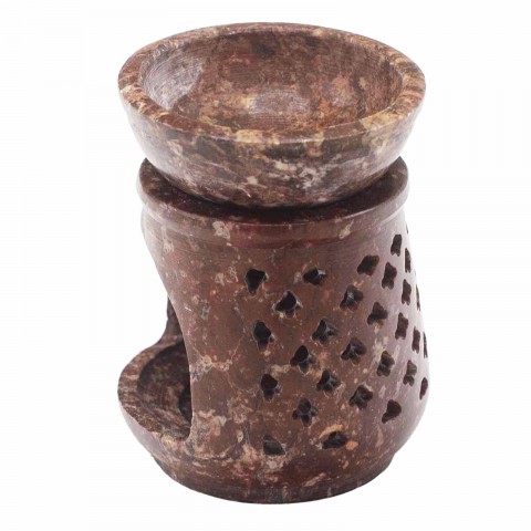 Small soapstone incense and oil burner Classic, 8 cm