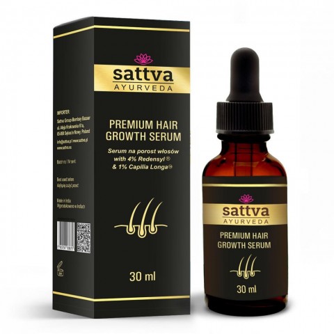 Growth Stimulating Serum for flyaway hair, Sattva Ayurveda, 30ml