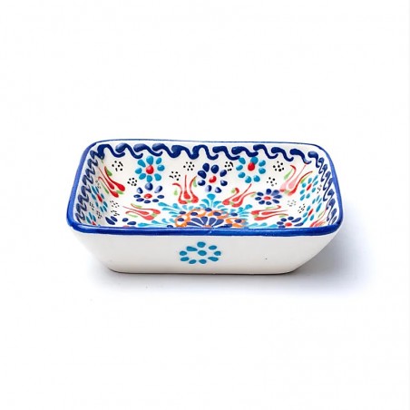 Ceramic soap dish Red White Blue, 13x9x4cm, 190g