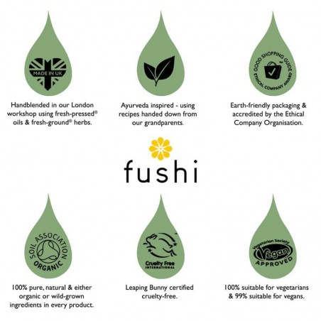 Castor oil, organic, cold pressed, Fushi, 30ml