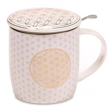 Tea cup with strainer Flower of Life, 400ml