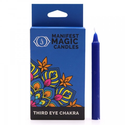Third Eye Chakra Candles, Manifest Magic, 12 pcs.