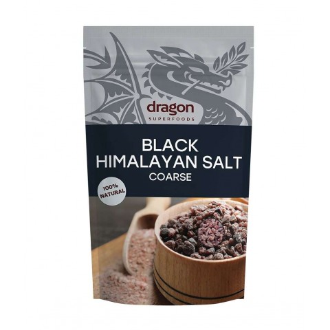 Black Himalayan salt, coarse, organic, Dragon Superfoods, 250g