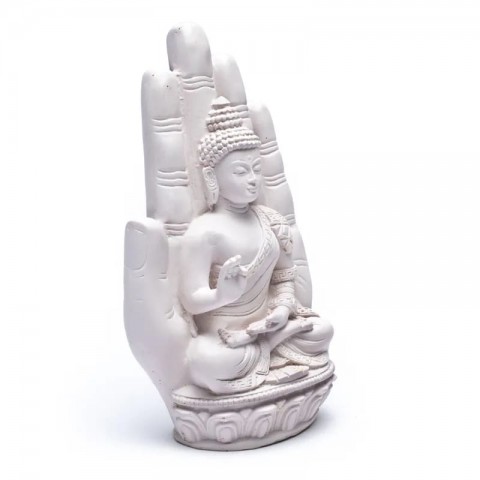 Будда в белой руке, статуэтка, 23 см