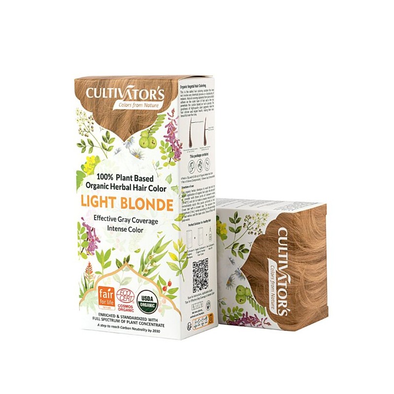 Растительная краска для волос Light Blonde, Cultivator's, 100г