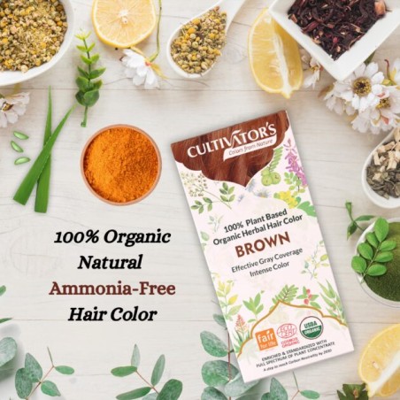 Herbal brown hair dye Brown, Cultivator's, 100g