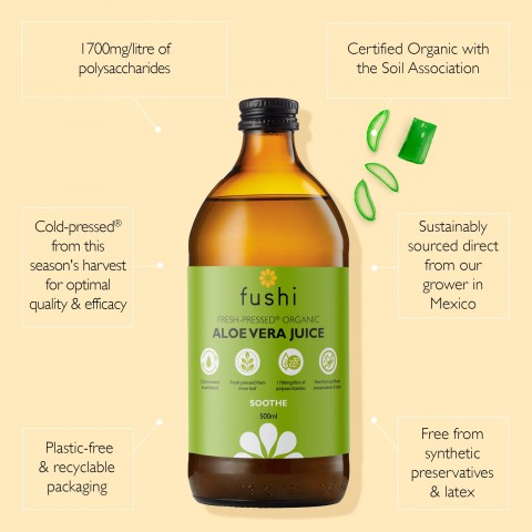 Aloe Vera juice, organic, Fushi, 500ml