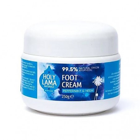 Ayurvedic relaxing foot cream with peppermint oil Holy Lama, 250g