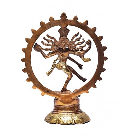 Латунная статуэтка Шивы Натараджа, два цвета, 20 см