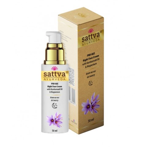 Pro Age Night Face Cream for mature skin, Sattva Ayurveda, 50ml