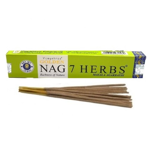 Seven Herbs incense sticks, Vijayshree Golden , 15g