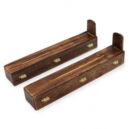 Mango wood incense stick holder-box Assorted