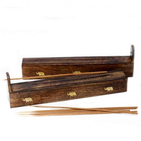 Mango wood incense stick holder-box Assorted