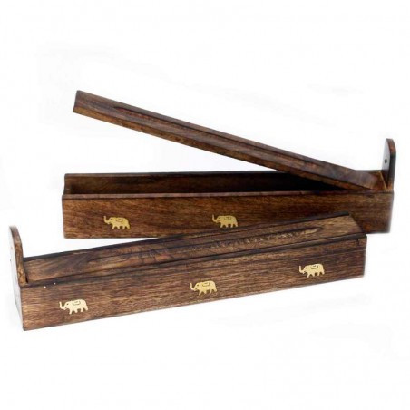 Mango wood incense stick holder-box Assorted