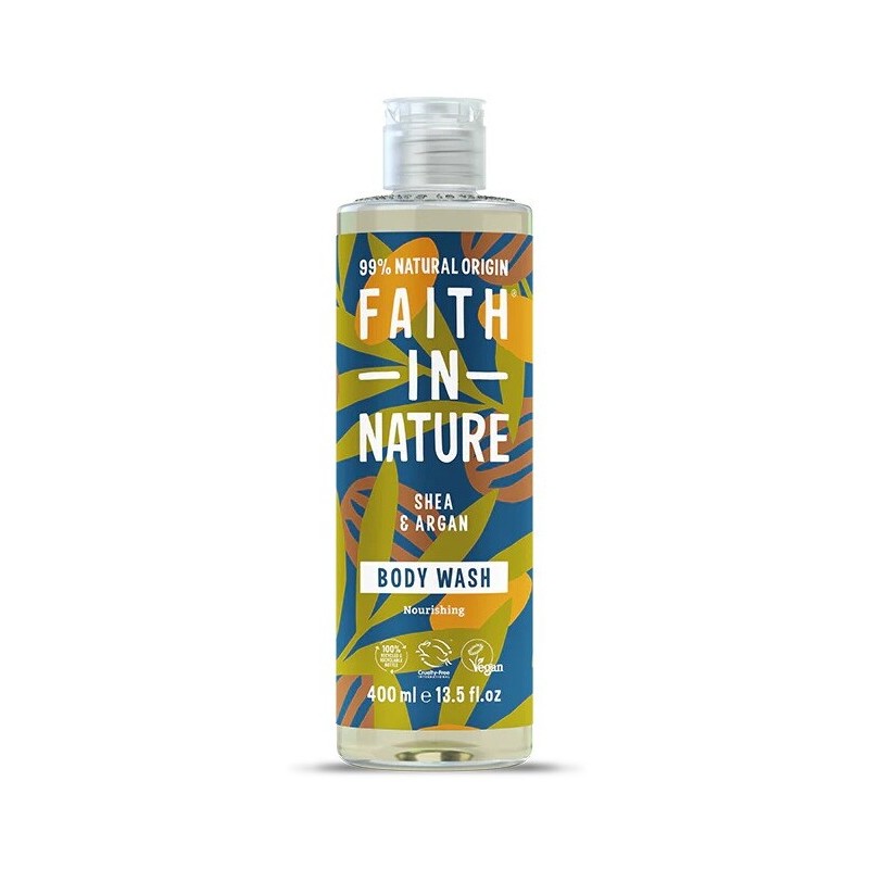 Shower gel with shea butter and argan oil, Faith In Nature, 400ml