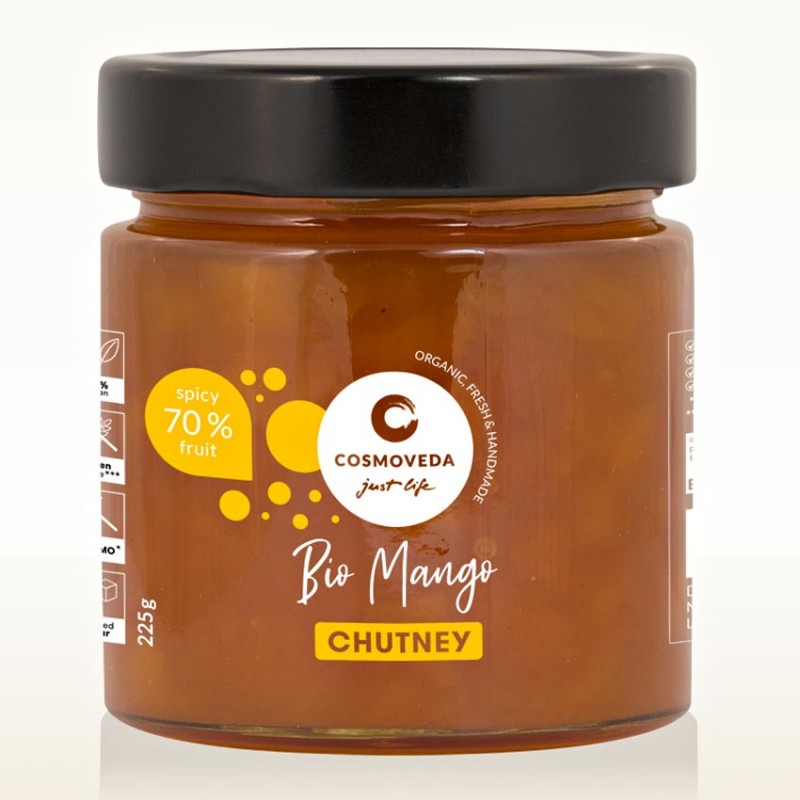 Mango chutney, organic, Cosmoveda, 225g