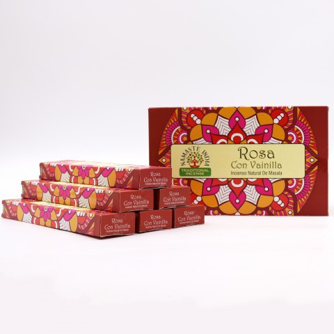 Incense sticks Rose Vanilla Mandala Masala, Namaste India, 15g