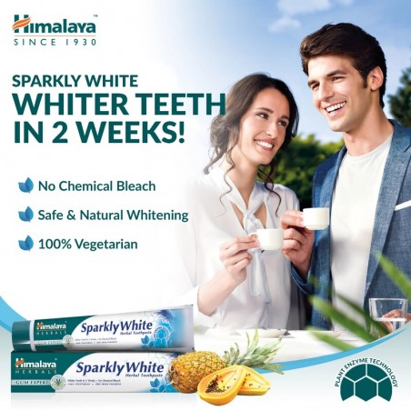 Отбеливающая зубная паста Sparkly White Gum Expert, Himalaya, 75 мл