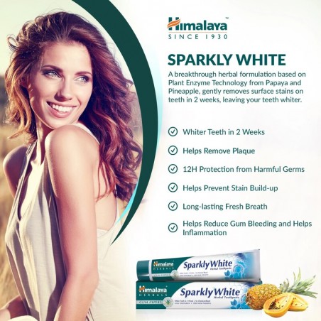 Whitening toothpaste Sparkly White Gum Expert, Himalaya, 75ml