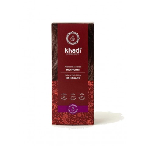 Mahogany vegetable red-brown hair dye, Khadi Naturprodukte, 100g