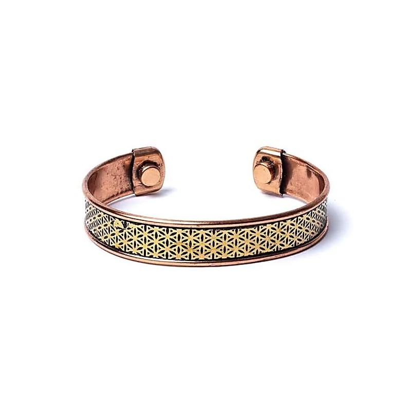 Magnetic copper bracelet Flower of Life