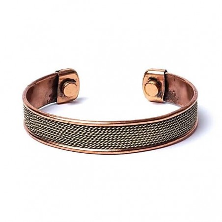 Magnetic copper bracelet Rope motif