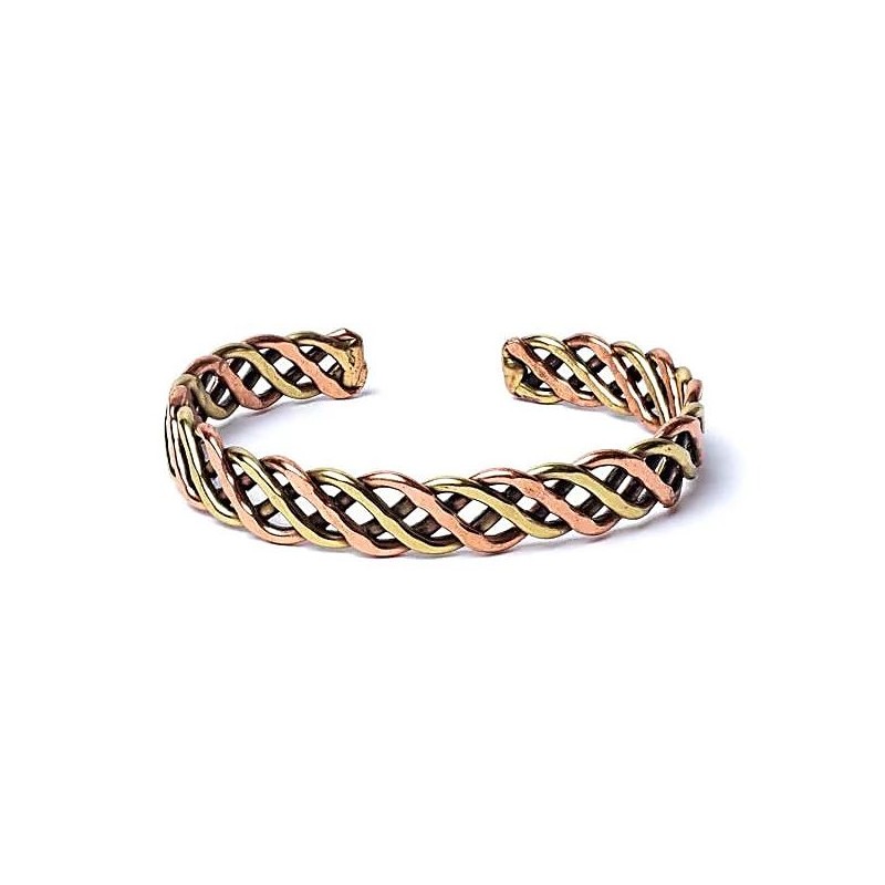 Magnetic copper bracelet Bronze and gold