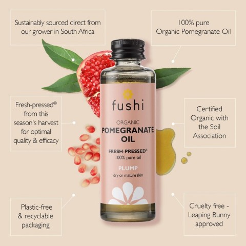 Pomegranate Seed Oil 80 Plus, organic, Fushi, 50ml