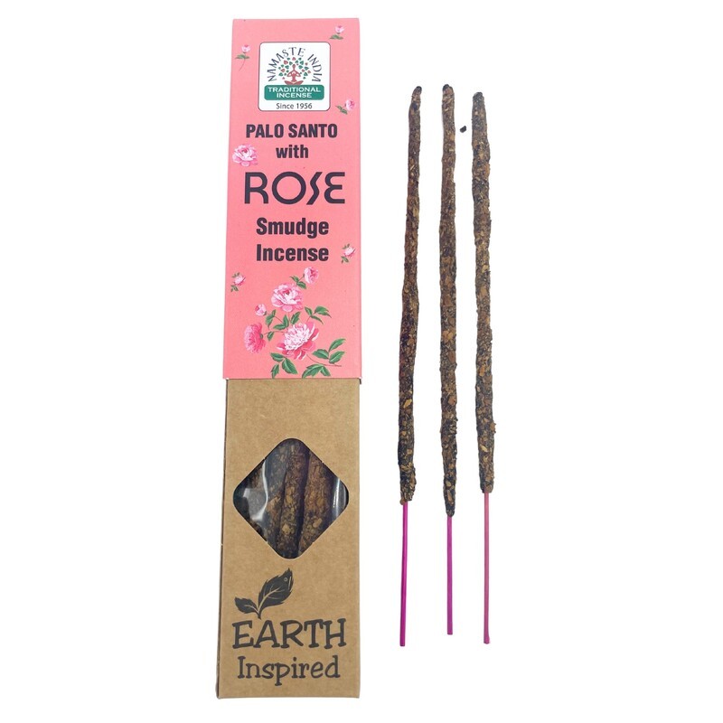 Earth-inspired incense sticks Rose, Namaste India, 30g